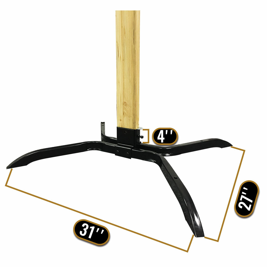 Highwild AR500 Steel Target Stand System -10"x3/8" Gong with 2x4 Stand Mount Kit