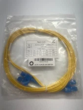 Lynn Electronics SCSCDUPSM-2M 9/125 Yellow Duplex Single-Mode Fiber Optic Patch