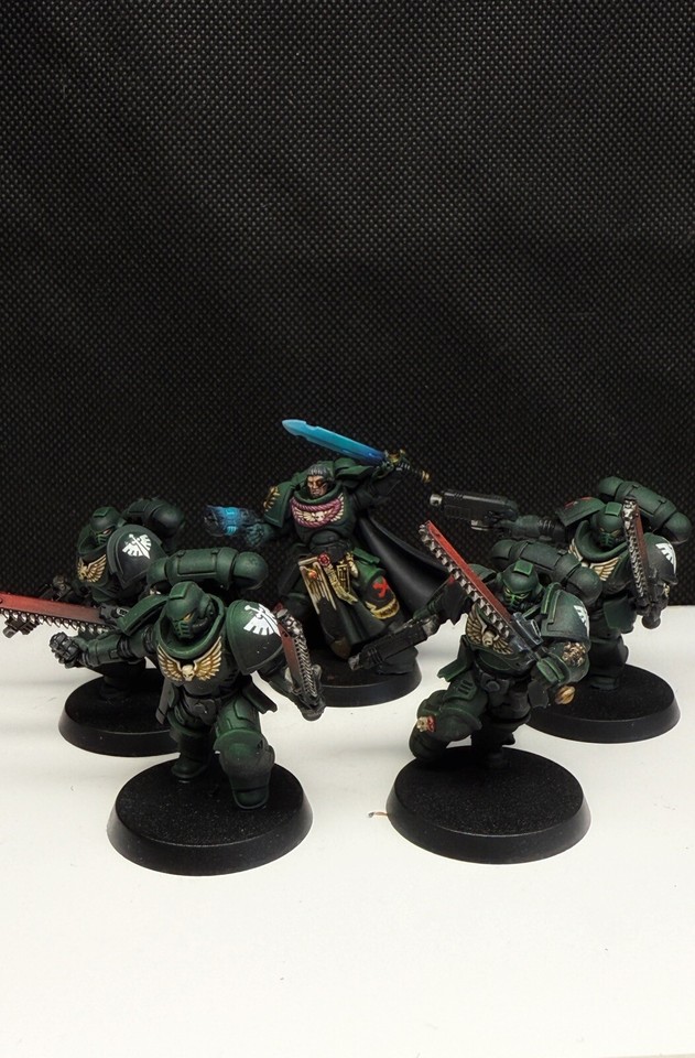 Warhammer Space Marines Dark Angel Assault Unit Painted eBay