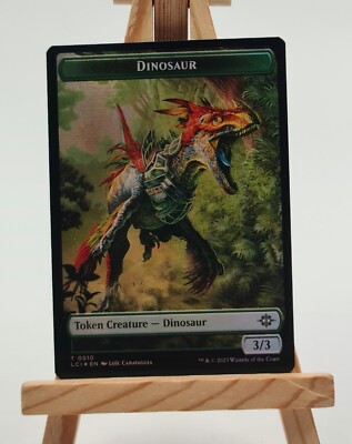 Dinosaur Token (Green 3/3)   Dinosaur Egg Token The Lost Caverns of Ixalan Foil