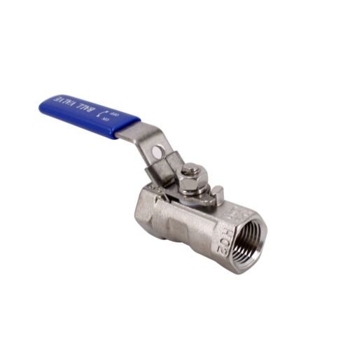 Valvola a sfera One Piece 1/4"" NPT femmina x 1/4"" NPT femmina SS304, 150 PSI - Foto 2 di 2