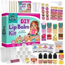 KEFF 51Pcs Lip Balm Making Kit - Make Your Own Lip Gloss Kit for Kids  Girls