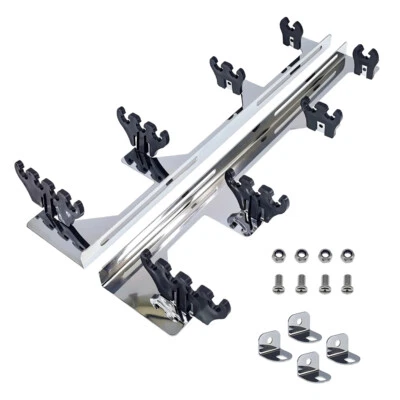 Chrome Spark Plug Wire Divider Linear Separators Looms 7~9mm Fits V8 Valve Cover - Image 1 of 3