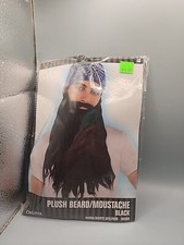 Plush Beard /Moustache Black New In Package Halloween Must