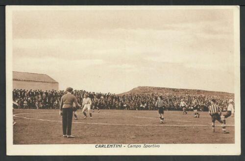 cartolina fotografica partita di calcio nello stadio di CARLENTINI - anni '30  - Photo 1 sur 2