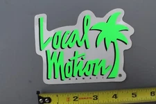 Local Motion Hawaii Surfboards Neon 80s Clear Green V61B Vintage Surfing STICKER