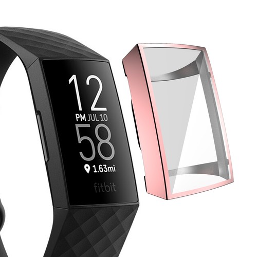 For Fitbit Charge 4 3 Band TPU Protective Case Plating Cover Full Screen Protect - 第 8/18 張圖片