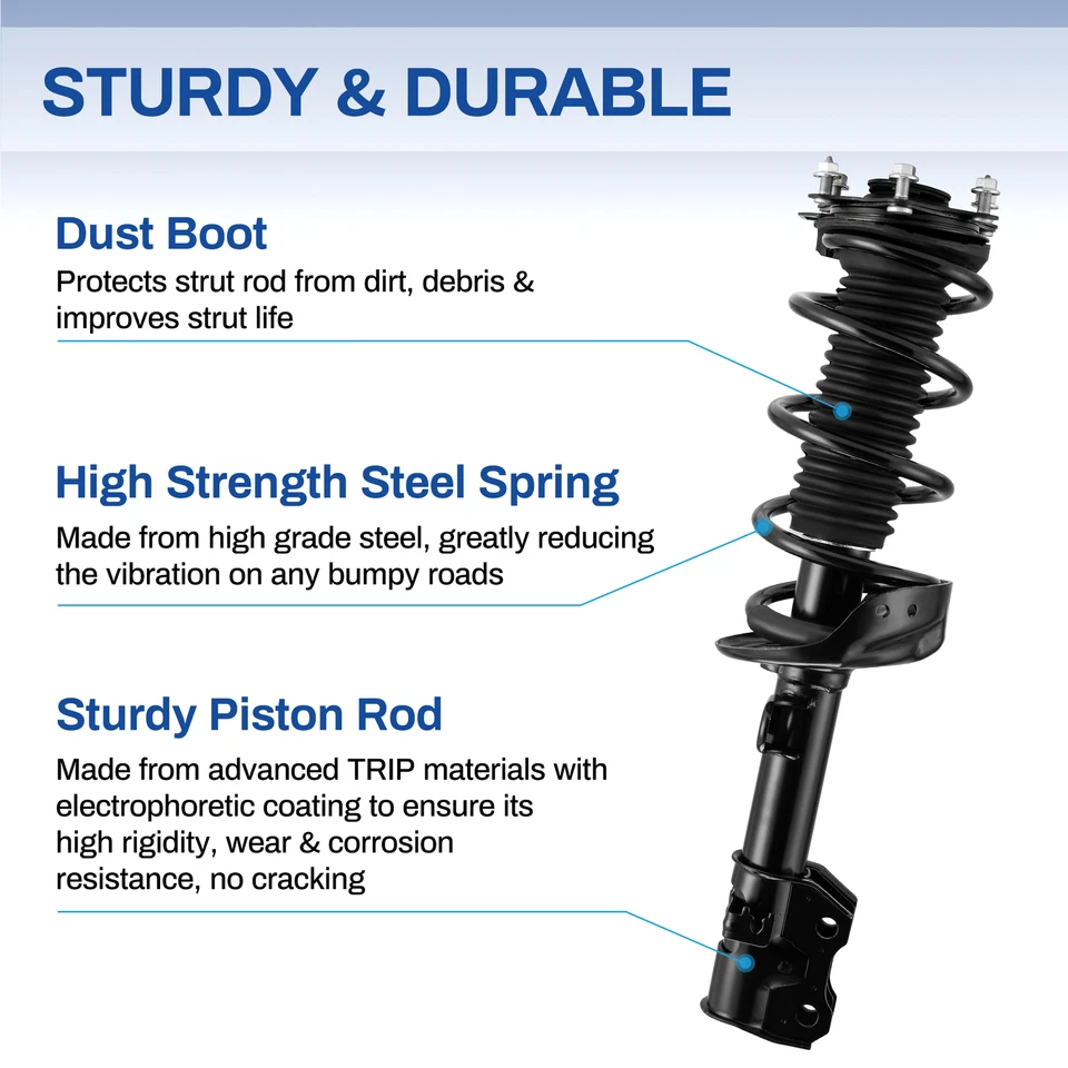 Set(4) Front Struts & Rear Shocks Assembly For 2007- 2011 Honda CRV CR-V 2.4L - Image 3 of 4