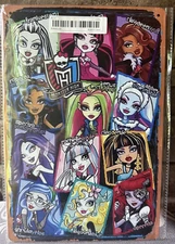 Monster High 8"x12" Tin Metal Poster Sign New with 12 Characters