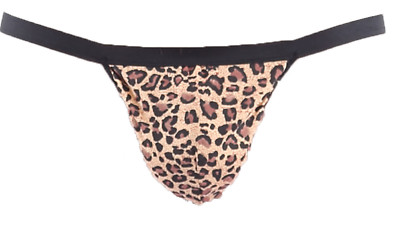 HERREN SEXY SPASS NEUHEIT LEOPARD TIER POSIERTASCHE G-STRING TANGA KURZ EINHEITSGRÖSSE