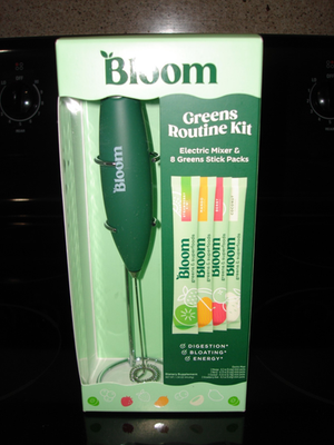 #ad Bloom Nutrition Greens Routine Electric Drink Mixer Packs Bundle Kit $29.89
