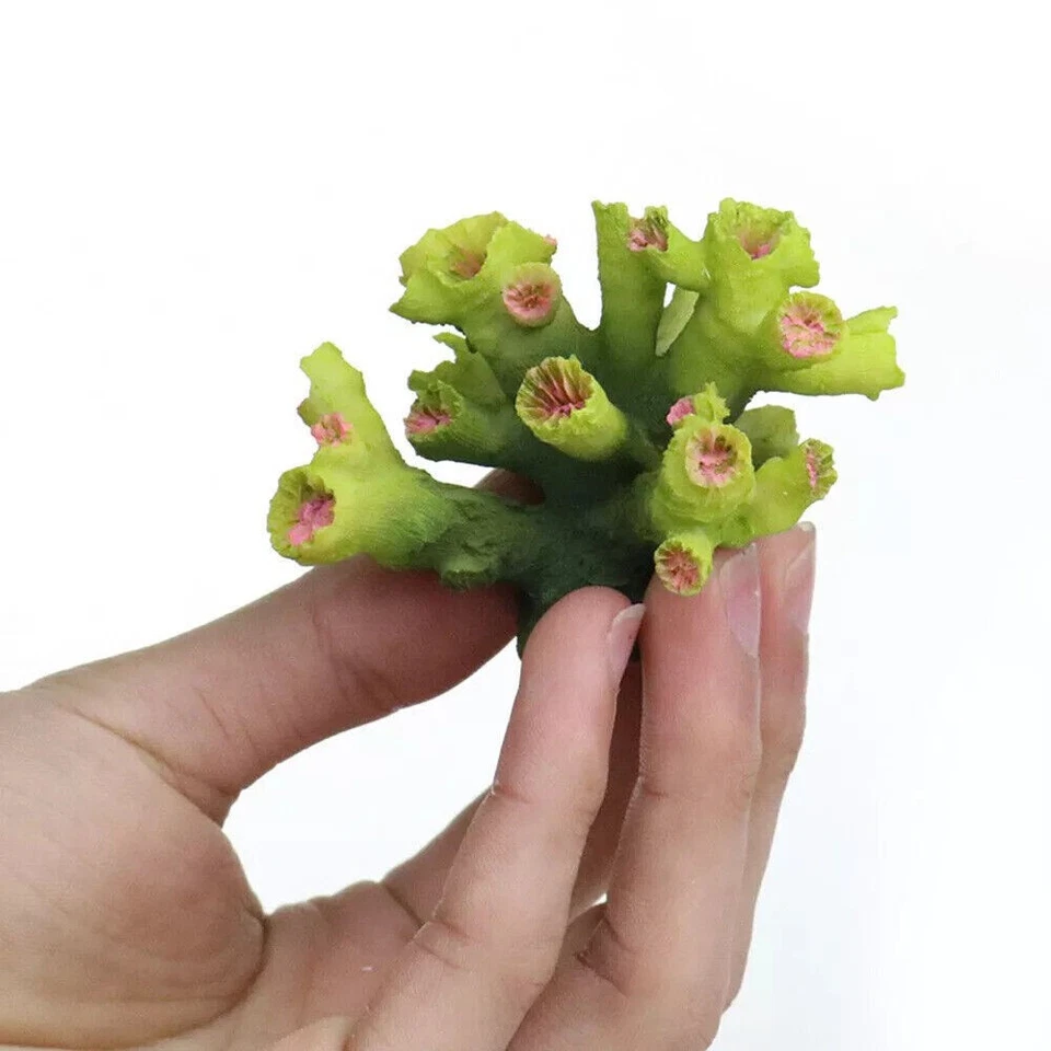 Resina Artificial Arrecife de Coral Acuario Planta Pecera Paisajismo Adornos Decoración Foto 3 de 4
