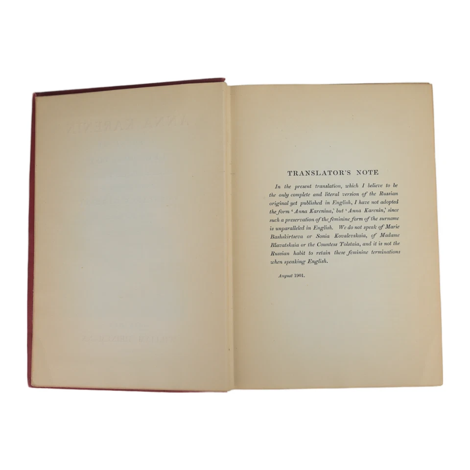 ANNA KARENIN Leo Tolstoy Vol II First Constance Garnett Edition 1901 Heinemann Foto 2 de 4