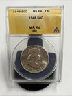 1948 Franklin Half Dollar ANACS MS64 FBL