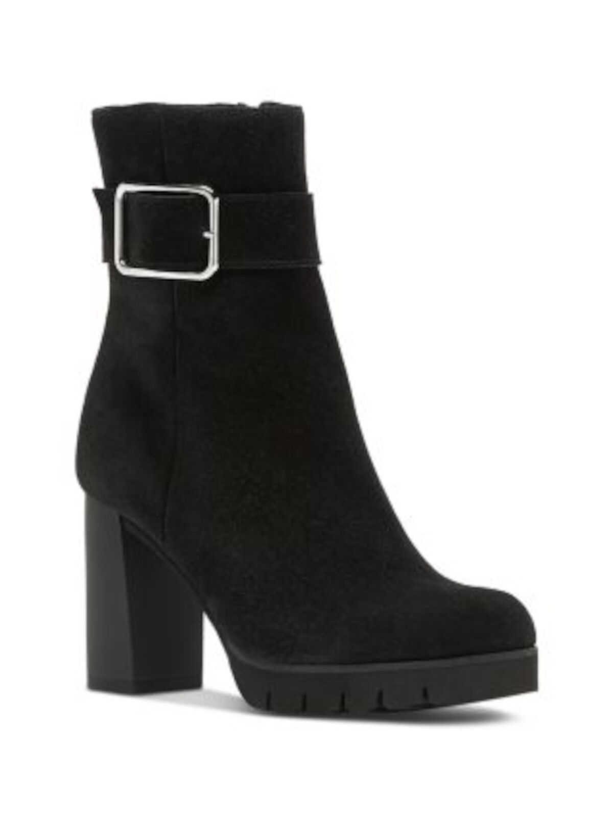 LA CANADIENNE Womens Black Milo Almond Toe Block Heel Leather Heeled Boots 10 M 23590₽