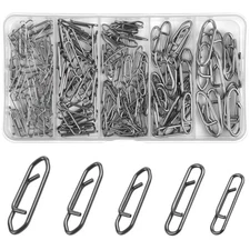 Fishing Snaps Clips Kit, 160pcs Power Speed Clips Stainless Steel Quick Chang...