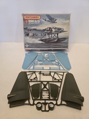 1/72 Scale Matchbox Heinkel He 115 Vintage(1975)Model Kit broke prop. Open Box. - Picture 6 of 14