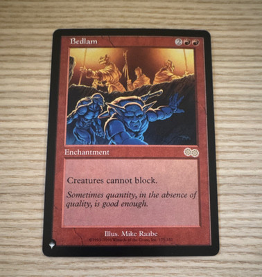 Wizards of the Coast Bedlam Rare Enchantment Red List Reprints 1998 Mike Raabe