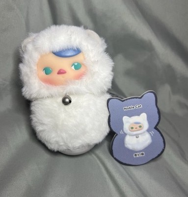 POP MART PUCKY WHITE Roly Poly Kitty Series Vinyl Plush NOBLE CAT Card Included