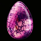 48x35x6mm Beautiful Purple Dragon Veins Agate Teardrop Pendant Bead L2236