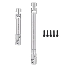 2Pcs D-Shaped Driveshafts Stainless Steel Center Drive Shaft for Axial SCX24 ...