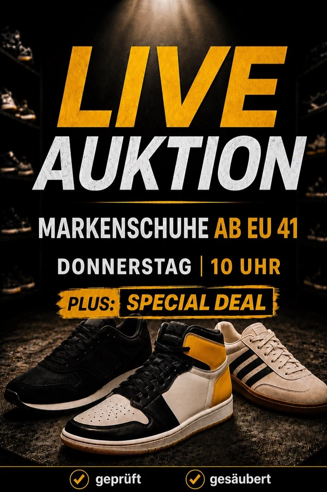 Markenschuhe LIVE Auktion|Größen AB 41 |START Donnerstag um genau 10 Uhr