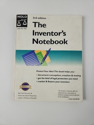 The Inventor's Notebook (Inventor's Notebook) by Fred E. Grissom, Good Book
