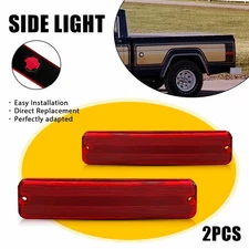 Pair Red Fender Rear Side Marker Lights Housing For 1974-1987 Jeep J20 Pickup