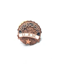 Vintage UAW Retired Member Pin United Auto Workers Union Labor Recognition