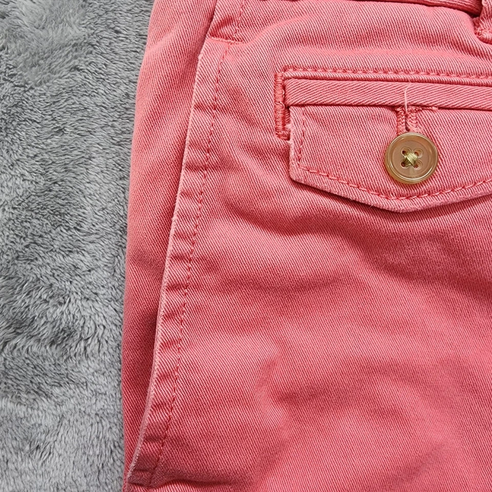 Shorts Banana Republic Feminino 6 Rosa Sun Blaze We Roll Up Chino Algemado Preppy - Imagem 2 de 4