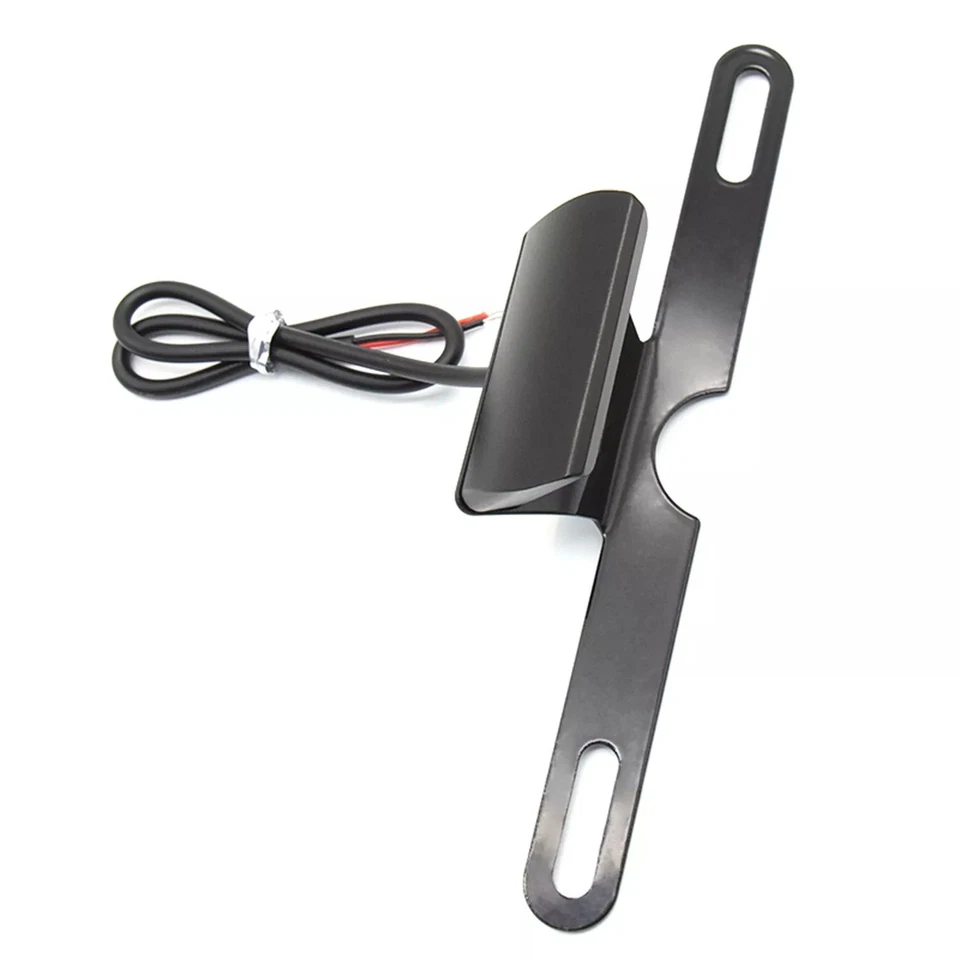 For Motorcycle New License Plate Mount Holder Bracket With LED Brake Tail Light - Image 2 of 4
