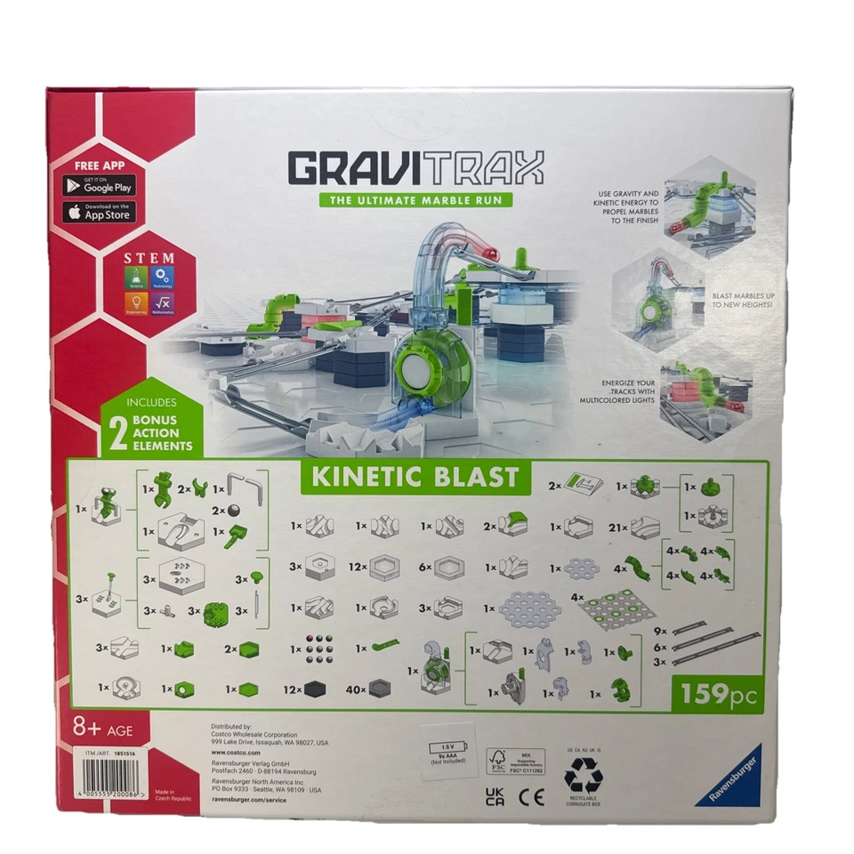 GraviTrax 159 Piezas Kinetic Blast Marble Run Set, Aprendizaje STEM para Niños Edad 8+ Foto 4 de 4