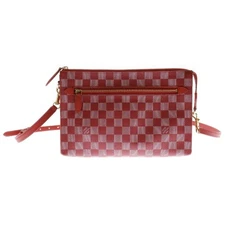 LOUIS VUITTON Damier Cuir Module PVC Red Shoulder Bag N41306 from JAPAN