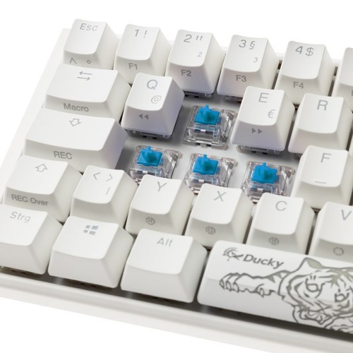 Ducky One 3 Classic Pure White Mini Gaming Tastatur, RGB LED - MX-Blue - Bild 6 von 10