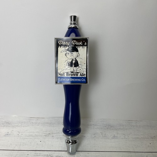 Dirty Dick’s Nut Brown Ale Beer Tap Handle Screw Blue 12”
