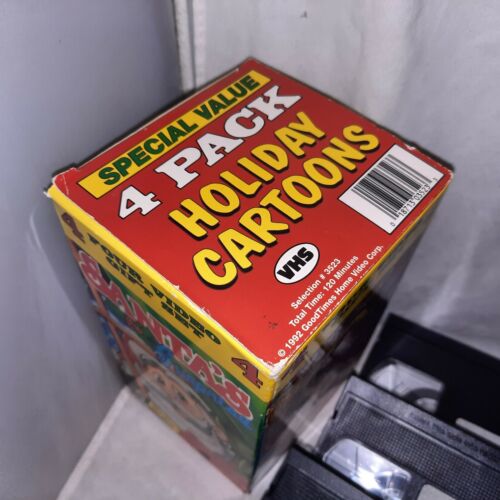 4 Holiday Cartoons VHS Tapes 1992 Santa Surprise Jack Frosty Rudolph Dalmatians - Picture 2 of 6