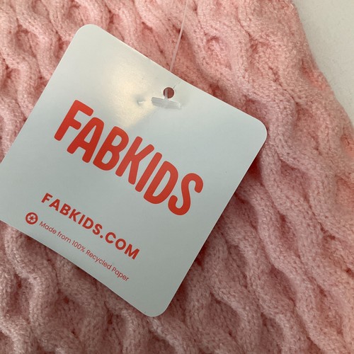 Fabkids Open Front Librarian Cardigan Sweater Girls Size L 10/12 Pink - Picture 3 of 17