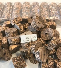 Cork Rings 36 Cactus Burl  #3, 1 1/4" x 1/2" x 1/4" Hole