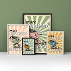 More Espresso Less Depresso Funny Coffee Kitchen Cafe Poster Print Wall Decor