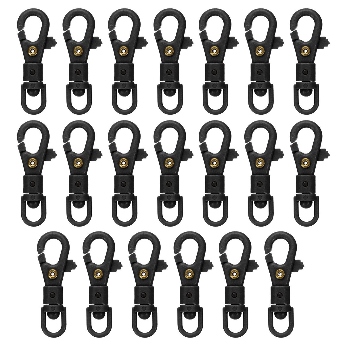 20 Pcs Plastic Lobster Claw Clasps Swivel Snap Hook Trigger Clip