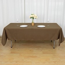 5 TAUPE 60x102 RECTANGLE POLYESTER TABLECLOTHS Wedding Catering Decorations SALE