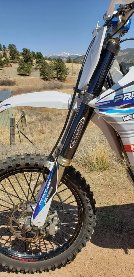 Fundas gráficas para horquilla calcomanías amarillas cepilladas gráficos CERO FX FXS DSR S Foto 2 de 4