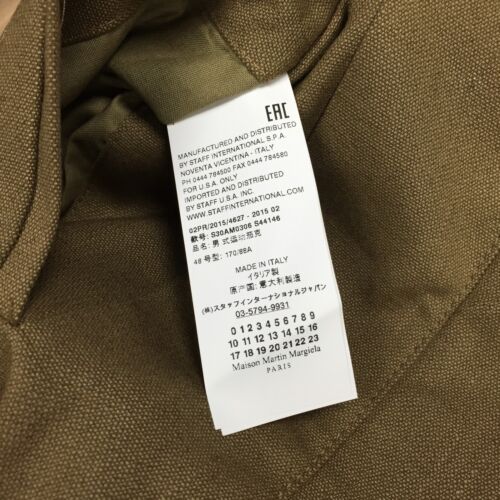 NWT $2.1k Maison Margiela Men's Olive Surgery Stitch Military Jacket  AUTHENTIC