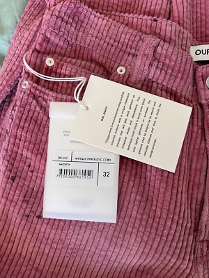 Our Legacy 70s Cut Antique Rustic Corduroy Pants - Size 32 - Pink