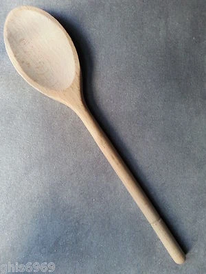 cuillère en bois de 25 cm, cuiller en bois , cuillère 25 cm, Cuillère - Photo 1/2