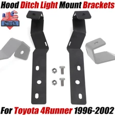 Cowl Hood Ditch Light Mounting Bracket for Toyota 4Runner 1996-2002 PowderCoated