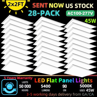 2X2 2x4 LED Flat Panel Recessed Back-Lit Drop Ceiling Light, Drop Ceiling Lamp