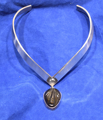 AAR TAXCO Antonio Reina Sterling & Carved Onyx Necklace