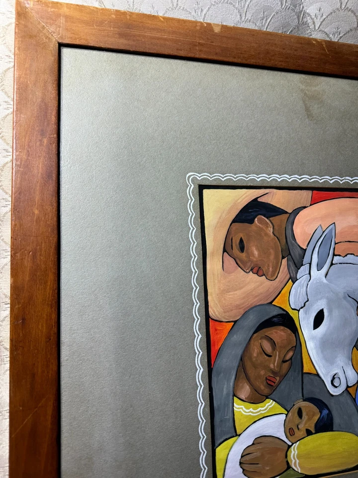 Impresionante Pintura Gouache "Benes" Salvador Covarrubias - Firmada/Enmarcada Foto 2 de 4