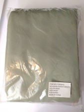 2 WOVEN BLACKOUT FAUX SILK CURTAIN PANEL COLOR SAGE 84" X 63" WITH BACK TIES 2